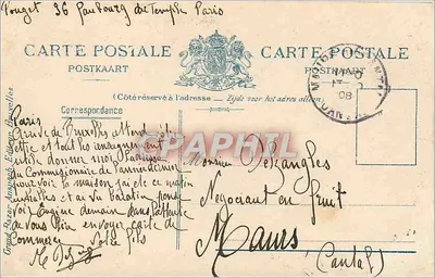 Bruxelas — Grand'Place — Maison des Corporations — editor Brasseur, n° 129 — Verso