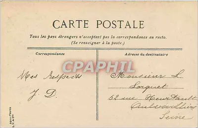 Dijon. Muzeum. Sala Strażników. Groby książąt Burgundzkich — wydawca L.V. & Cie, nr 145 — Rewers