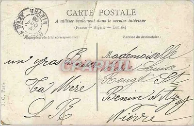 Powrót żołnierza — scena oczekiwania i miłosnej tenderności — J.C. Paris, nr 147 — Rewers