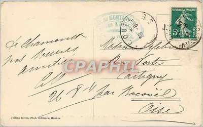 Chamonix — Morze lodowe i Hotel Montenvers (wys. 1921 m) — J.J. 93 — Rewers