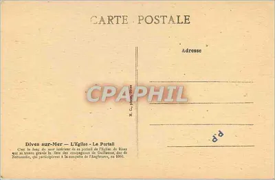 Dives-sur-Mer — A Igreja — O Portal — Verso
