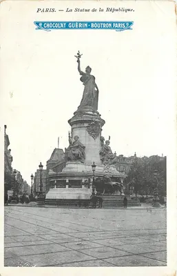 Paris — La Statue de la République — Chocolat Guérin, Boutron, Paris
