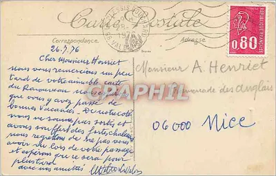 Paris — La Statue de la République — LL. — 96 — Verso