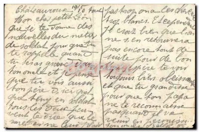 Soldado em uniforme — cena de batalha em segundo plano — editor Fauvetté, n° 1703 — Verso