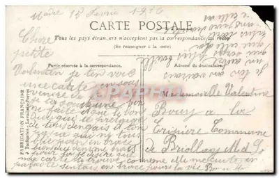 Soldado em uniforme — Aurore de Gloire — M. Bob Janger, Visa, Paris — Verso