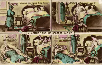 O HÁBITO É UMA SEGUNDA NATUREZA — quadrinho em 4 quadros — E.M. 198