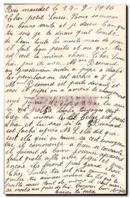 Série de 4 vignettes humorísticas — L'HABITUDE EST UNE SECONDE NATURE — E.M. 1908 — Verso