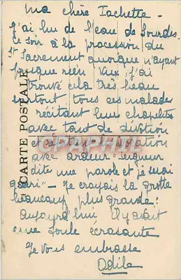 Lourdes — La Basílica y la Gruta — C.C. 79 — Reverso
