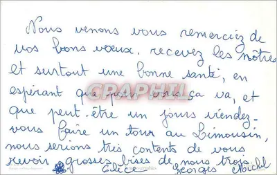Carta de boas-vindas de fim de ano — decorações de hortência e poinsettia — editor Union-Graphiques — Verso