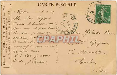 De Kardinaal van Richelieu — Buste in het Louvre — Cliché Giraudon, Collectie Etudes, 5, Place Mithouard, Parijs — Achterkant