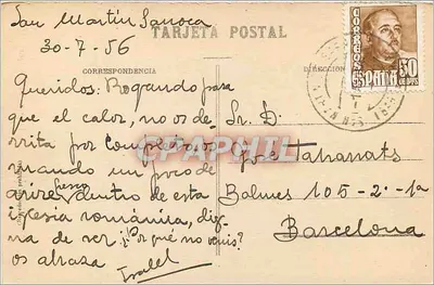 San Martín Sarroca - Kościół - Ołtarz główny — L. Roisini, fot. Barcelona — Rewers