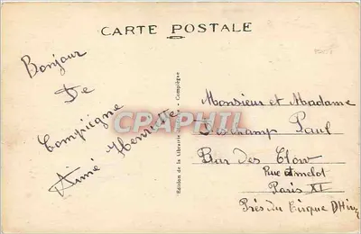 Pierrefonds (Oise) — Zamek widziany z jeziora — Wydawnictwo Nowej Książki, Compiegne, nr 554 — Rewers