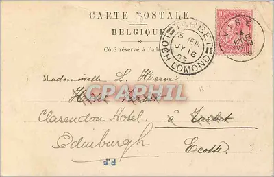 Colégio Saint-Hadelin (vista da estação) — Visé, Bélgica — J. Mercébal, n° 14 — Verso