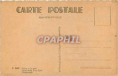 Bateau à voile — mer calme — P. Guy — Verso
