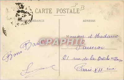 Bosque de Fontainebleau — Entrada del Desierto de Apriemont — editor no identificado, n° 30 — Reverso