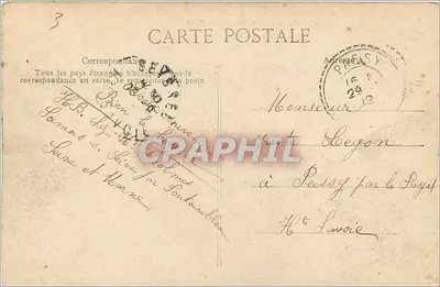 Cartolina d'epoca Foresta di FONTAINEBLEAU — La Roche qui Tremble — editore sconosciuto, n° 68 — Verso