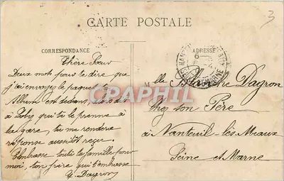 La Cascada, vista desde el fondo de la Cueva — Bois de Boulogne — editor París, n° 495 — Reverso