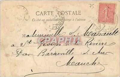 Paris — Wasserfall im Bois de Boulogne — Verleger L. Lévy, n°47 — Rückseite