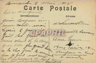 Verdun (Meuse) — Ruiny, Rue des Capucines — VISA PARIS 517 bis — Rewers