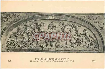 Dessus de Porte, madeira esculpida, época Luís XVI — Museu dos Artes Decorativas — n° 121