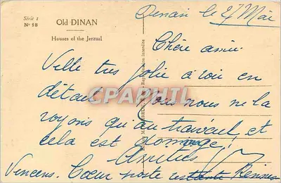 Dinan - Stare Domki na Rue du Jerzual — Wydawca MABROUS, seria 1 nr 18 — Rewers