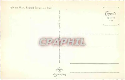Cólnia no Reno — Reichard-Terrasse na Catedral — Bahnholstudiobild Gerhard Ludwig — Verso