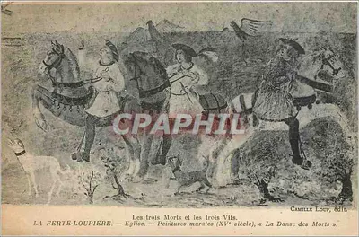 La Ferte-Loupière — Igreja — Pinturas murais (século XV), « A Dança dos Mortos » — Camille Loup, editor