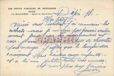 La Maladière — Katedra Świętego Serca — Dijon — Małe obrazki Burgundii — Rewers