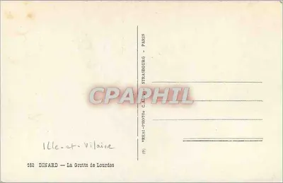 Dinard — La Cueva de Lourdes — editor « REAL-PHOTO » C.A. 192 — Reverso