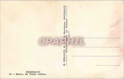 Ruiny Pałacu Galliena — Bordeaux — M. Berjaud — Rewers