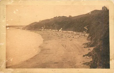 Étables - Vista geral da praia dos Godellins — A.W. 2463