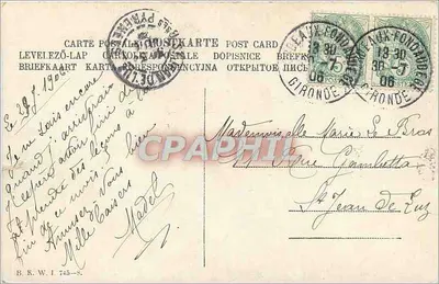 Róża biała — ilustracja — B.K.W.I 745-8 — Rewers