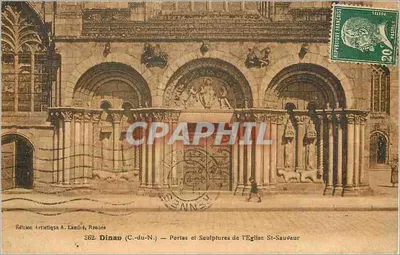 Dinan (C.-du-N.) — Portas e Esculturas da Igreja de São Salvador — Edição Artística A. Lamiré, Rennes