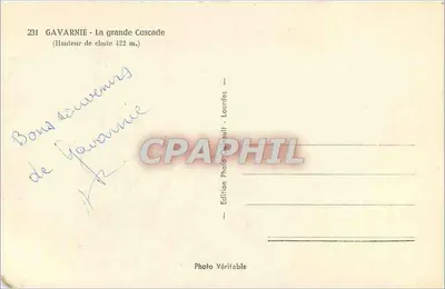 Gavarnie — la grande Cascade — Édition Photo Bauld - Lourdes — Rewers