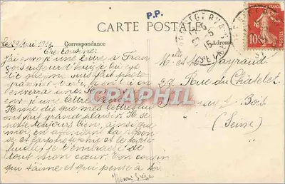 Paris — O Hôtel-de-Ville — editor F.D. n°4404 — Verso