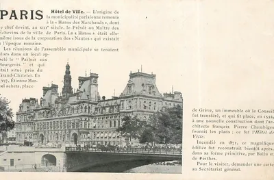 Hôtel de Ville — História da municipalidade parisiense — Carte Toulouse, Série 1