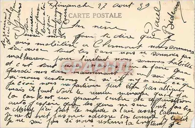 Clermont-Ferrand — Facha de la Catedral — L’Auvergne — Reverso