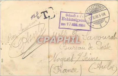 Hohkönigssburg — zamkowy zamek na wzgórzu — wydawca nieznany — Rewers