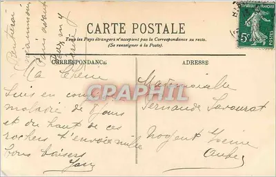Biarritz — O Rocher de la Vierge — LL. n°6 — Verso