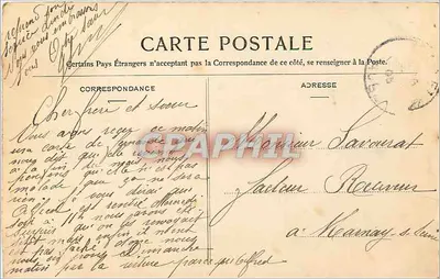 Paleis van Fontainebleau — Uitzicht op het Engelse tuin (Tir de l'Arc) — Uitgever Tir de l'Arc, n° 179 — Achterkant