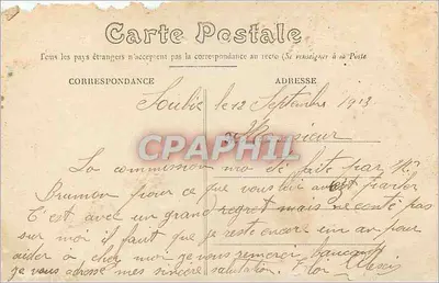 Casablanca — Hospital de Campo — Vista Geral Oeste — Impressora fototipográfica G. Charles, Casablanca — Verso
