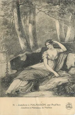 Joséphine em Malmaison — gravura de Prud'hon — L'Abellé, Paris