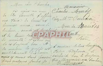Jovem mulher com chapéu de pele — Boa Ano — edit. A&S n°1158 — Verso