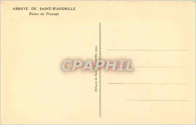 Abbaye de Saint-Wandrille — Ruiny transeptu — 1935 — Rewers