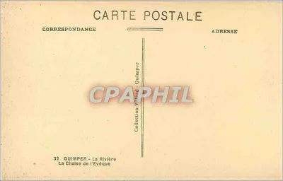 La Chaise de l'Évêque — Quimper — Wydawca Villard — Rewers