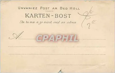 Saint-Jean-du-Doigt — A Capela do Cemitério — Coleção VILLAND, Quimper, n° 685 — Verso