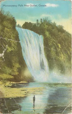 Cascata de Montmorency perto de Quebec, Canadá — The Postcard Company Ltd. (Toronto) — número de série não visível