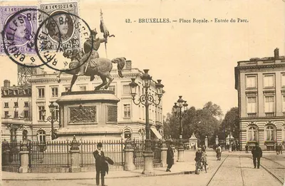 Bruxelas — Place Royale — Entrada do Parque — editor anônimo, n° 42