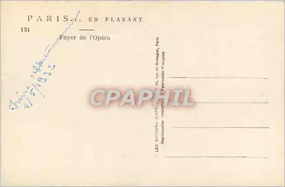 Foyer opery — Paryż — Wydawnictwo D'Art 'Interdite' — Rewers