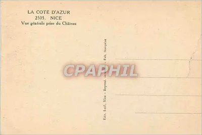 Nice — Ogólny widok z zamku — Côte d'Azur 2505 — Rewers